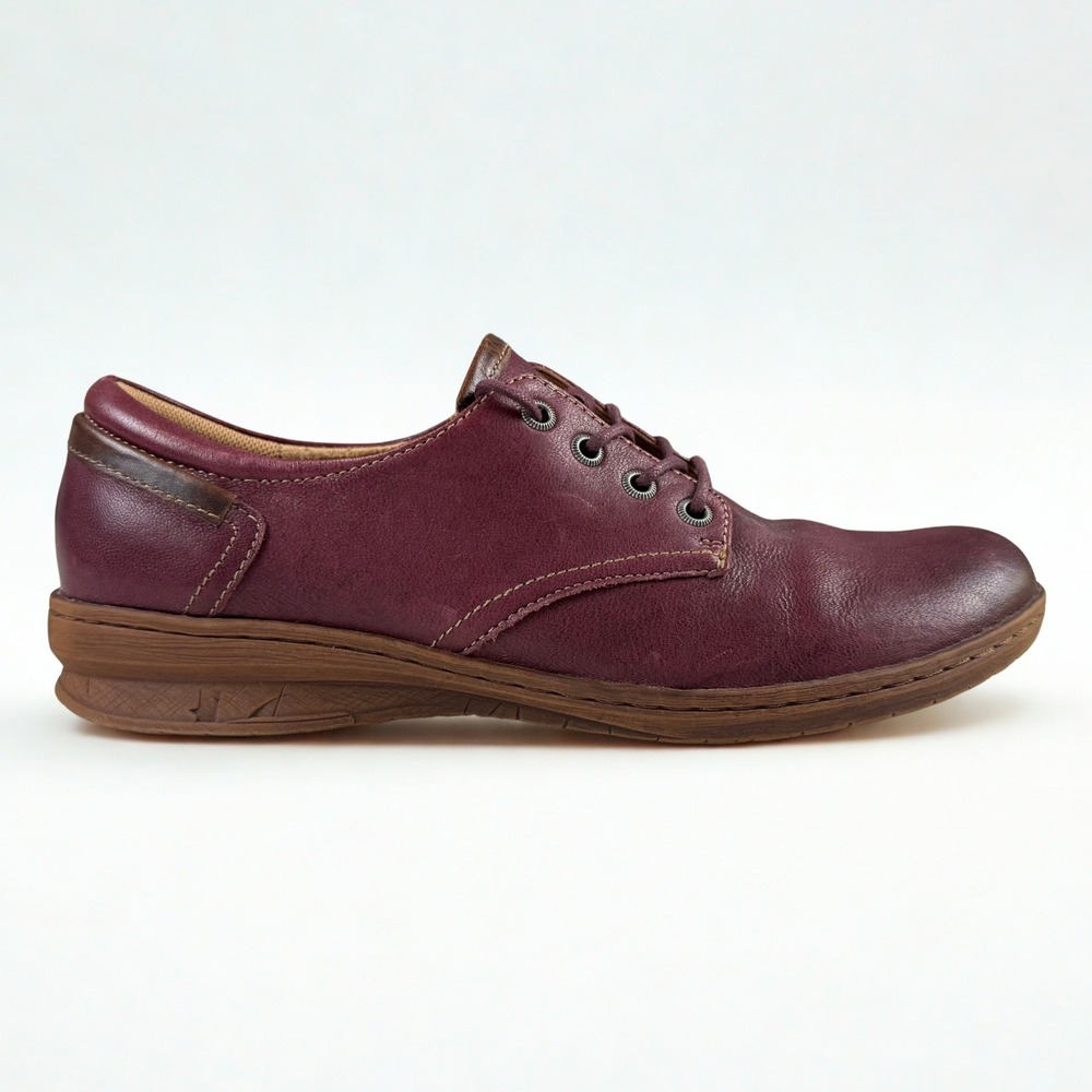 Comfortiva Align Leather Oxfords Womens 9.5 Burgundy Lace Up Comfort Shoes